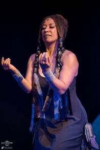 Donna Mejia, JamBallah Saturday night showcase at the Artis Repertory Theatre in Portland, OR on August 13, 2016. (photo by Casey Campbell Photography)