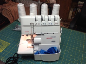My reward to myself for persevering through a challenging phase of life (illness/divorce/loosing loved ones): The Bernina 1150 MDA Serger! Oooooweeeee... slowly learning all that this machine can do. It's the only item in this sewing space purchased new from a dealer.